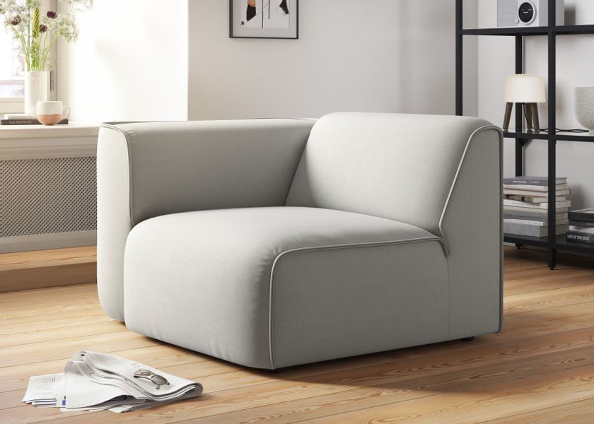 RAUM.ID Sessel "Sofa-Eckelement, Maße B/T/H: 109/97/46 cm" als Modul oder s günstig online kaufen