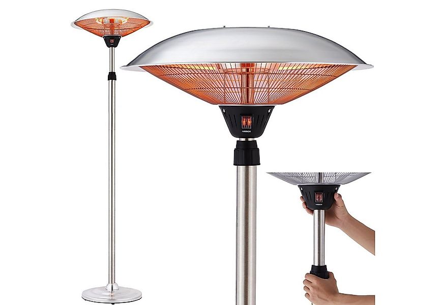 Arebos Terrassenstrahler Standheizstrahler, Wärmelampe günstig online kaufen