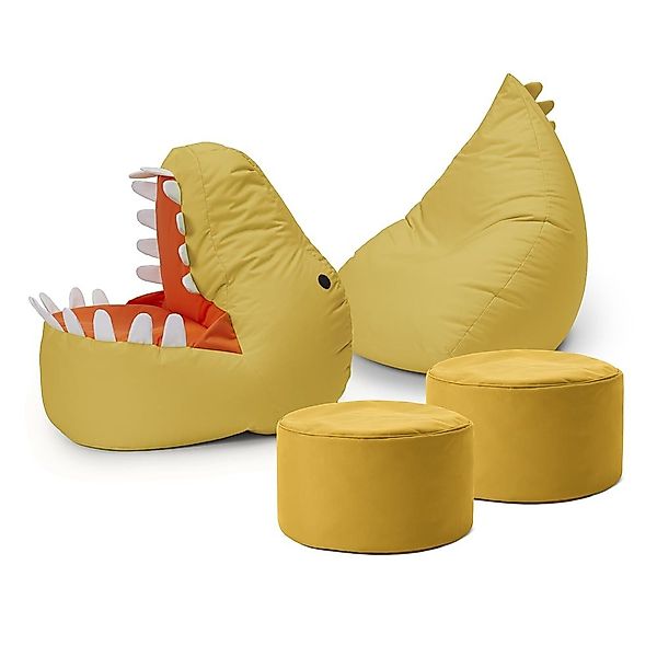 Lumaland Sitzsack Kinder Dino Kissen 90x90x70 günstig online kaufen