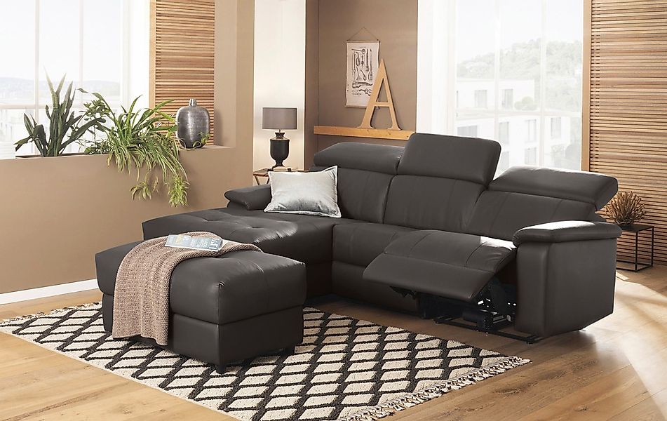 Home affaire Ecksofa "Binado, L-Form," mit manueller oder elektrischer Rela günstig online kaufen