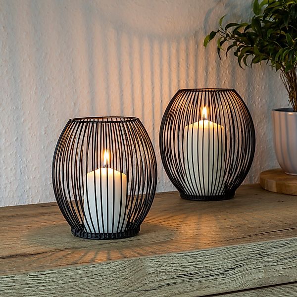 GartenHero Tischkerzenhalter Kerzenhalter Teelichthalter Kerzenständer Wind günstig online kaufen