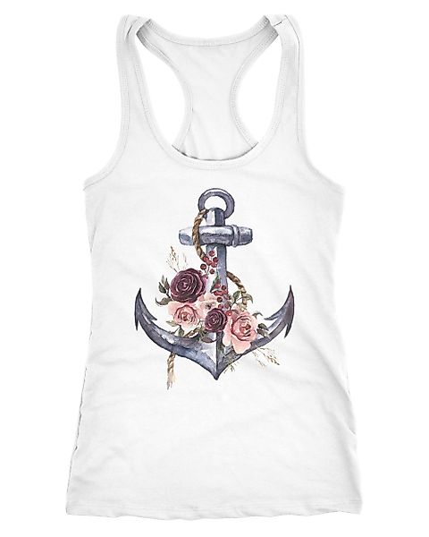 Neverless Tanktop Damen Tank-Top Anker Blumen günstig online kaufen