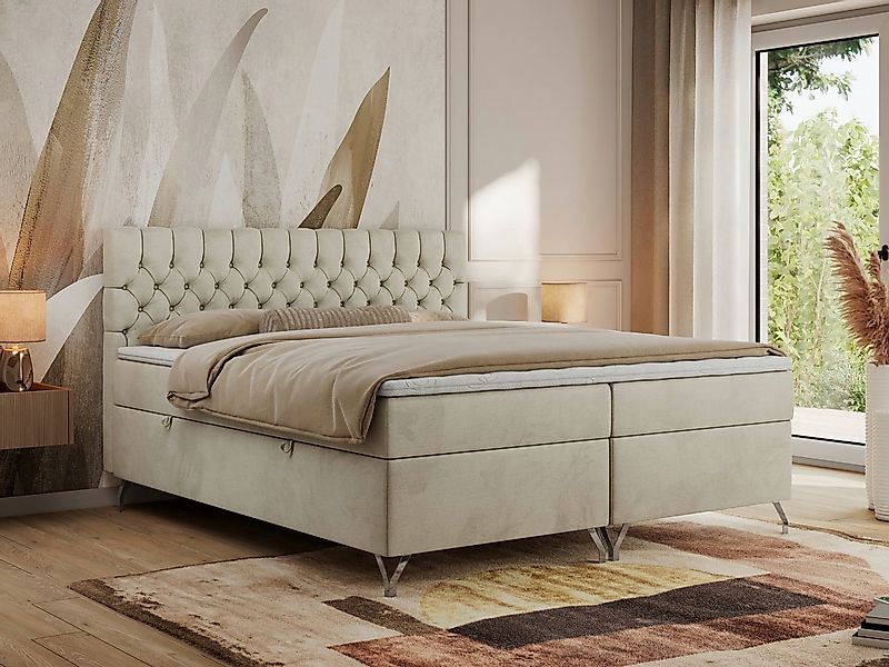 MKS MÖBEL Boxspringbett GRIMALDI (Set, Packung, topper T25, Zwei Bettkästen günstig online kaufen