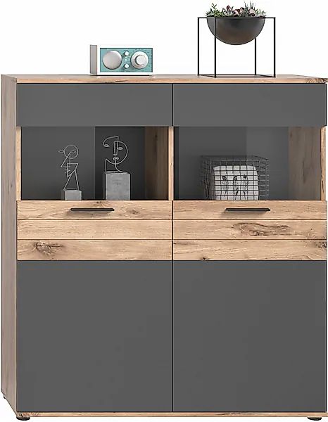 Home affaire Vitrine "Riga" Höhe 122 cm günstig online kaufen