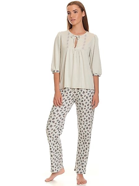 Vive Maria Sugar Babe Damen Pyjama hellgrau allover günstig online kaufen