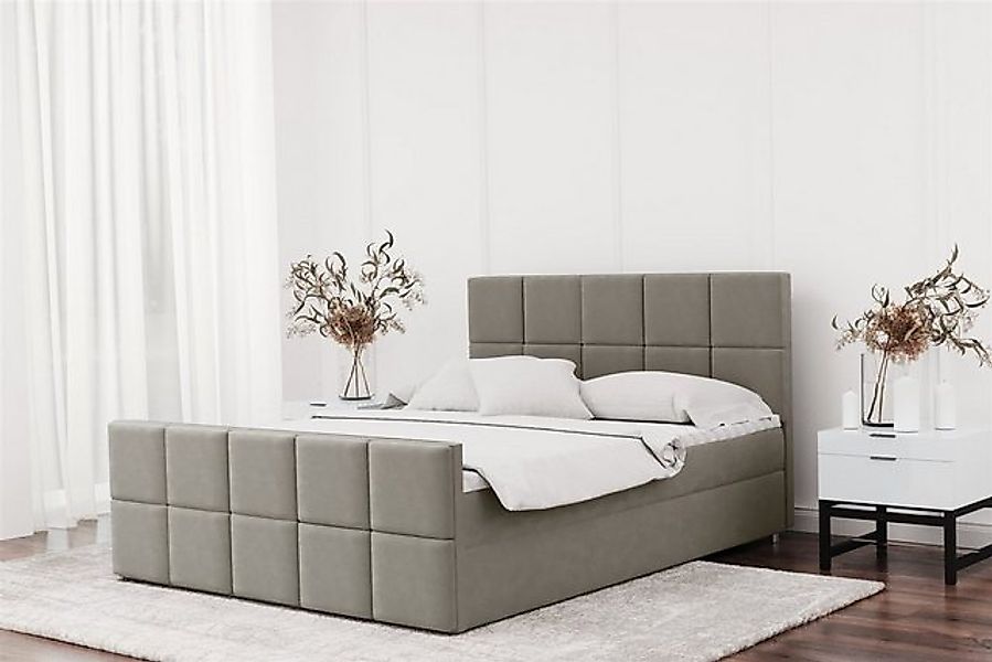 Fun Möbel Boxbett Schlafzimmerbett JOST in Stoff oder Kunstleder (inkl. Bet günstig online kaufen
