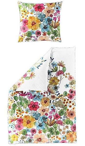 JACK Bettwäsche 135x200cm Digitaldruck Blumen Blumenwiese Bierbaum, Mako-Sa günstig online kaufen