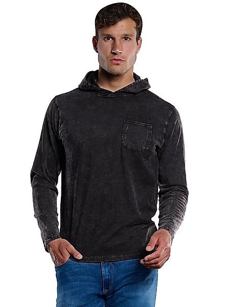 Engbers Kapuzenshirt Herren Langarm-Shirt mit Kapuze, Schwarz günstig online kaufen