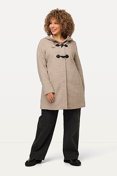 Ulla Popken Wintermantel Dufflecoat A-Line Wollmix günstig online kaufen