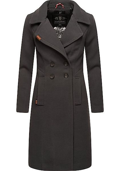 Navahoo Wintermantel Wooly edler Damen Trenchcoat in Wollmantel-Optik günstig online kaufen