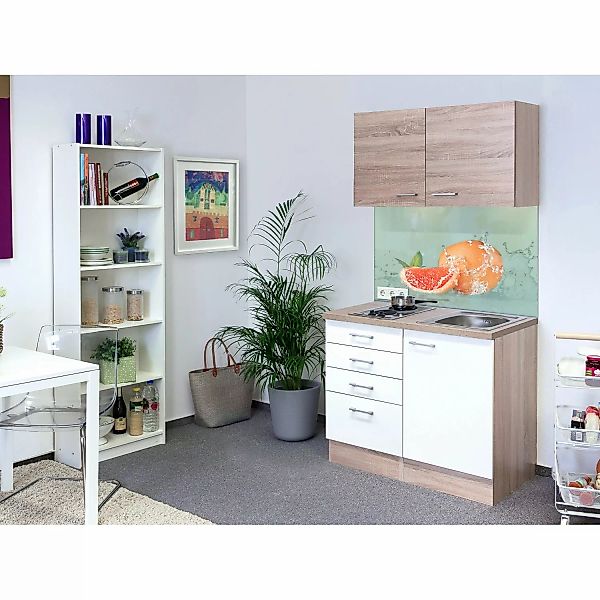 Flex-Well Küchenzeile "Samoa", Gesamtbreite 100 cm, mit Kochfeld und Spüle, günstig online kaufen