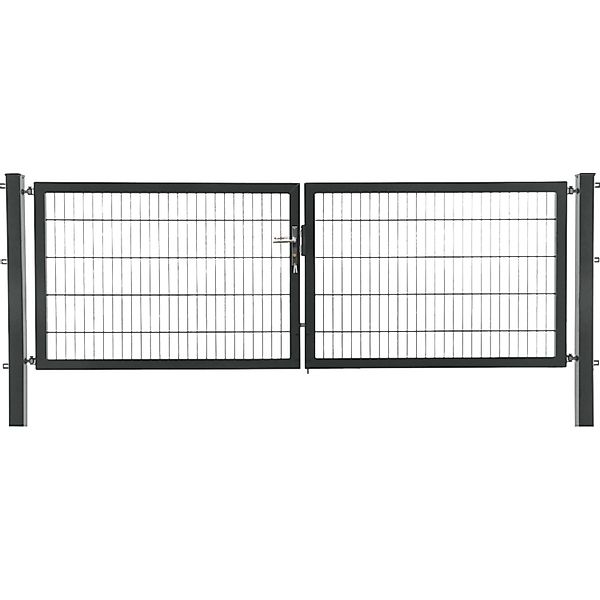 Doppeltor Premium Doppelstabmattenfüllung Verzinkt 200 x 300 cm günstig online kaufen