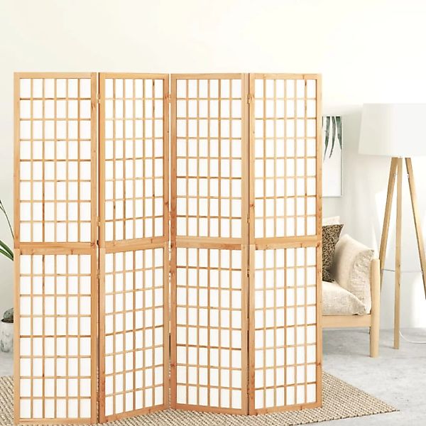 Vidaxl 4-tlg. Paravent Japanischer Stil Faltbar 160x170 Cm günstig online kaufen