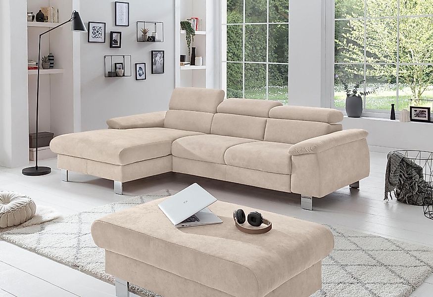 COTTA Polstergarnitur "Komaris L-Form", (Set), Set bestehend aus: Ecksofa m günstig online kaufen