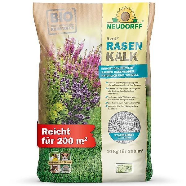 Neudorff Rasenkalk Bio Azet RasenKalk 10 kg, Kalkdünger für einen kräftigen günstig online kaufen