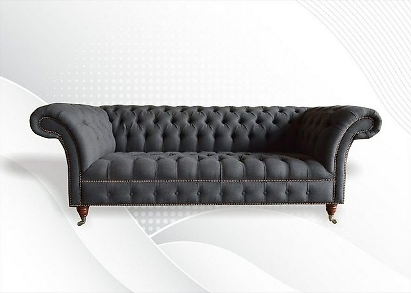 Xlmoebel 3-Sitzer Modernes Design Sofa mit 3 Sitzplätzen in dunkelgrauem Te günstig online kaufen