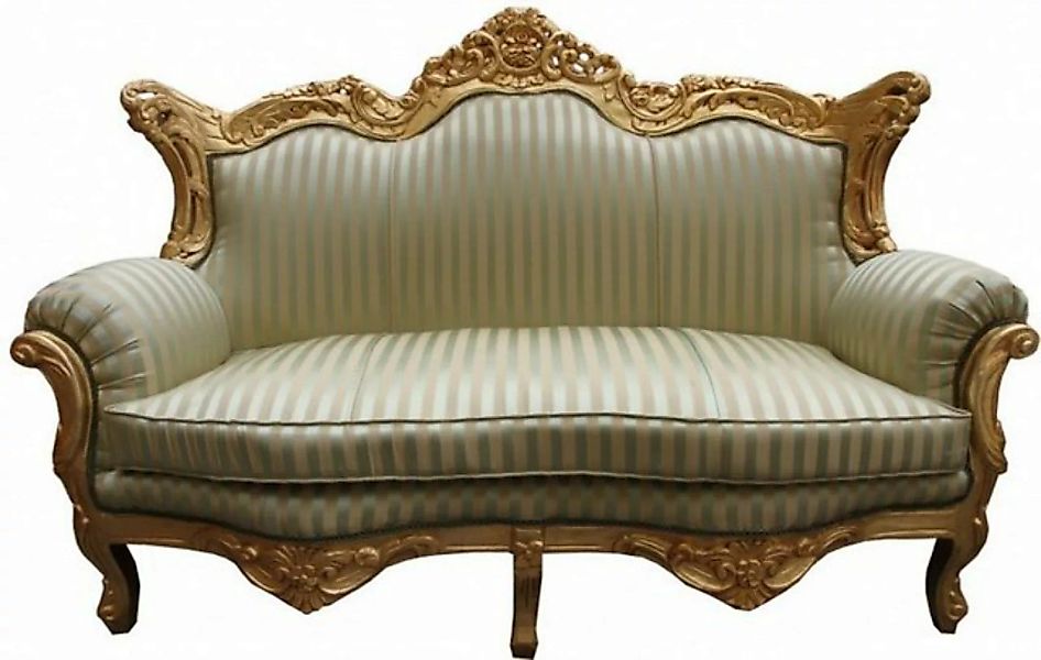 Casa Padrino 2-Sitzer Barock 2er Sofa Master Jadegrün /Beige / Gold - Wohnz günstig online kaufen