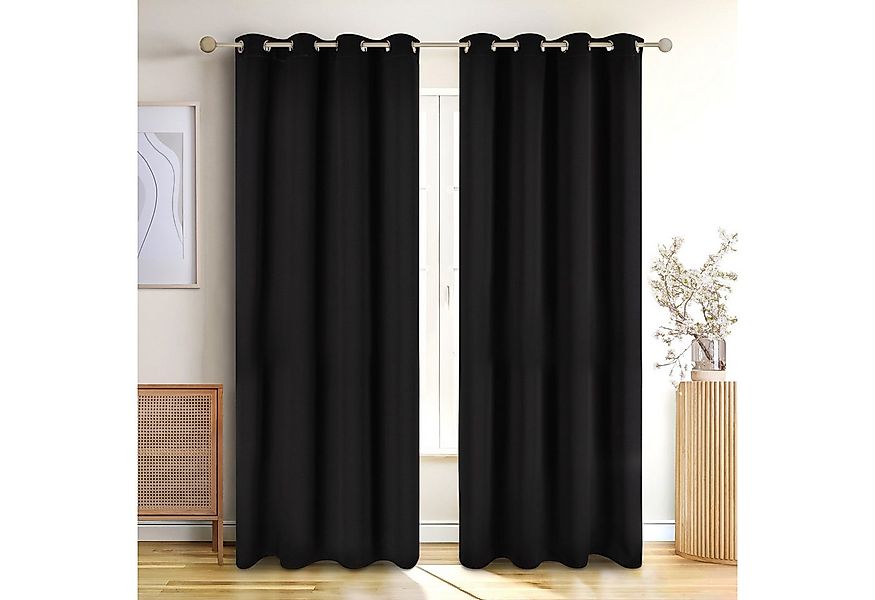 Blumtal Verdunkelungsvorhang 2er-Set Gardinen Wärmeisolierend Blickdicht (2 günstig online kaufen