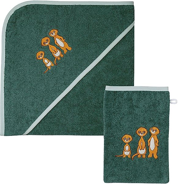 Wörner Handtuch Set Erdmännchen Kapuzenbadetuch 100/100 günstig online kaufen