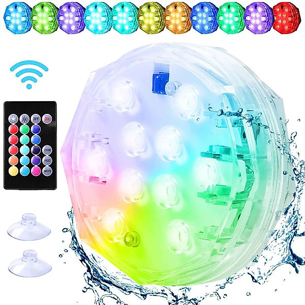 MUPOO Pool-Lampe IP68 LED Unterwasserleuchte RGB, günstig online kaufen