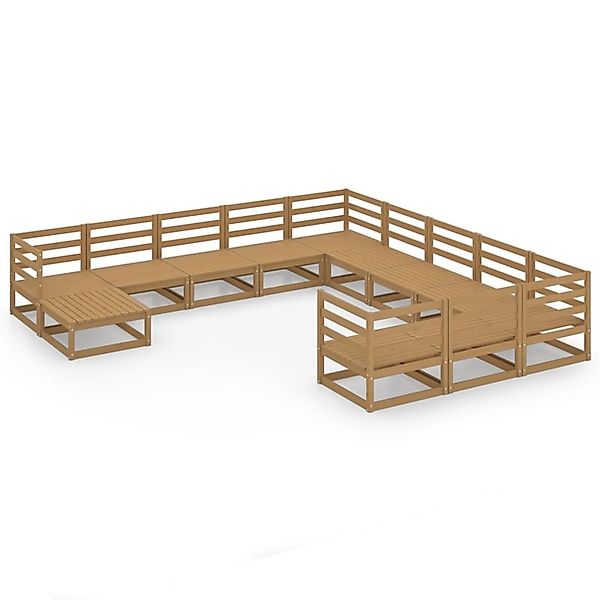 vidaXL 12-tlg Garten-Lounge-Set Massivholz Kiefer Modell 27 günstig online kaufen