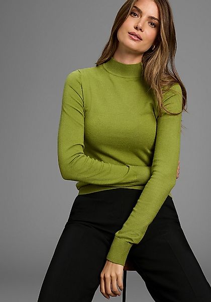 HECHTER PARIS Stehkragenpullover mit edler Knopfleiste auf der Schulter - N günstig online kaufen