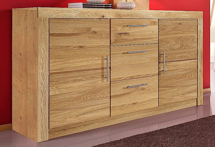 VOGL Möbelfabrik Sideboard Toronto, Breite 140 cm, teilmassiv, Metallgriff, günstig online kaufen