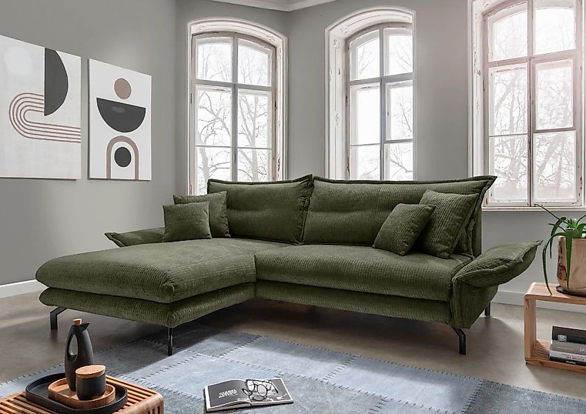 Home affaire Ecksofa "LAVA Breite 255 cm, modern und elegant, aktuelle Kiss günstig online kaufen