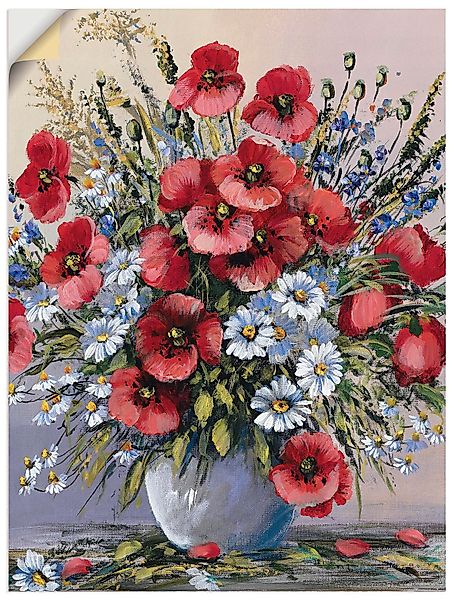 Artland Wandbild Rote Mohnblumen, Blumen (1 günstig online kaufen