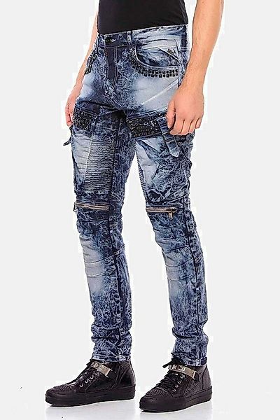 Cipo & Baxx Bikerjeans Jeans Mit Ripp-Details, CD494 günstig online kaufen
