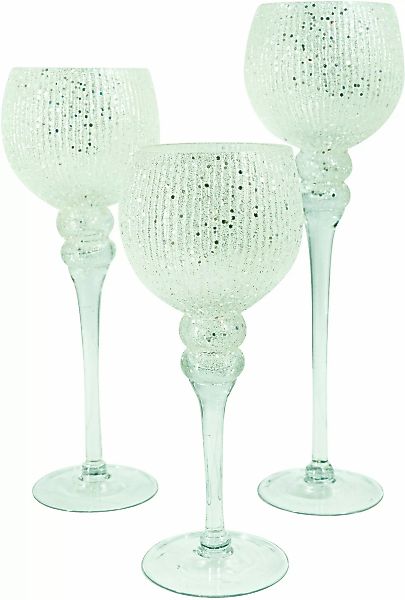 NOOR LIVING Kerzenhalter "Florenz, Weihnachtsdeko", (Set, 3 St.), aus Glas günstig online kaufen