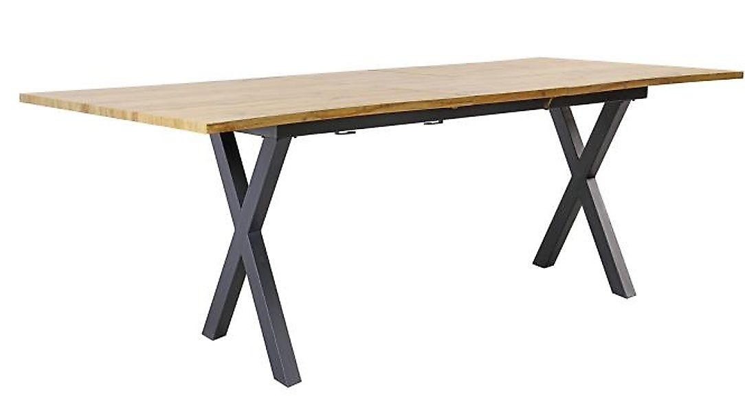 Auszugtisch ca. 90x180-200x75cm mit Butterfly-Auszug Eiche natur Dekor / X- günstig online kaufen