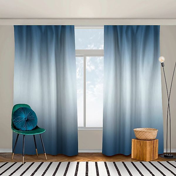 Vorhang Blauer Horizontaler Farbverlauf günstig online kaufen