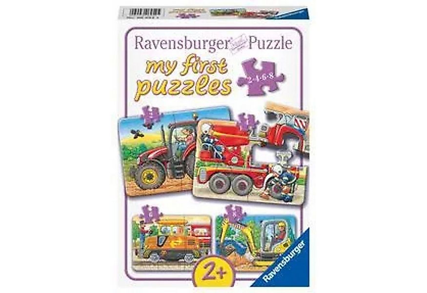 Ravensburger Puzzle Bei der Arbeit. My first Puzzles. 4 Motive, 19 Puzzlete günstig online kaufen