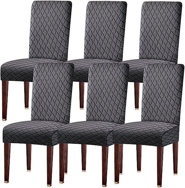 Coonoor Sitzflächenhusse 2/4/6er Set Stretch Stuhlhussen für Esszimmerstühl günstig online kaufen