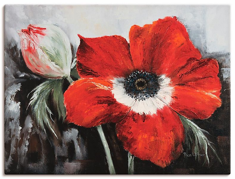 Artland Leinwandbild "Mohnblumen in voller Blüte" Blumen 1 Stk. tlg. auf Ke günstig online kaufen