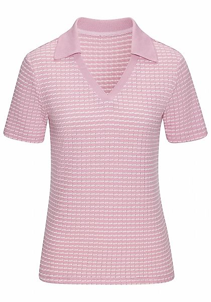 Vivance Poloshirt "aus strukturierter Strickqualität" schöne Strick-Qualitä günstig online kaufen