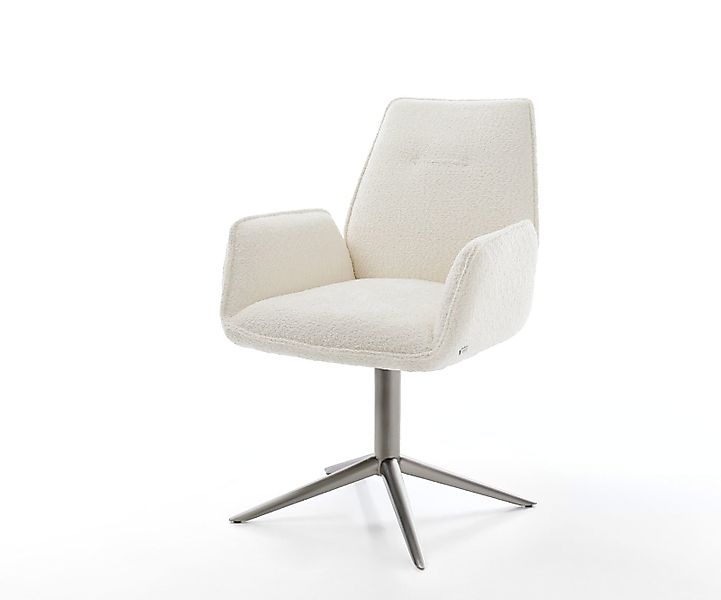 Drehstuhl Zoa-Flex Bouclé Weiß Fußkreuz Graphit 360° drehbar Wippfunktion T günstig online kaufen