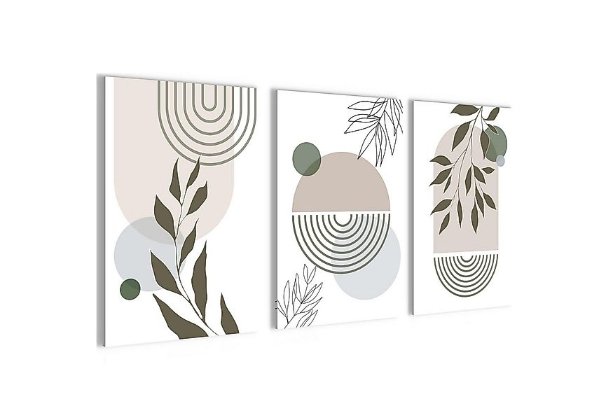 Novart Wandbild Wandbilder Wohnzimmer Abstrakt Figuren Bilder Deko, Grau, m günstig online kaufen