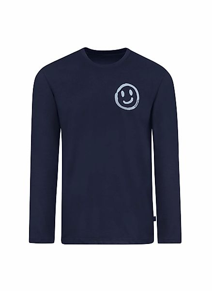 Trigema Schlafanzug "TRIGEMA Schlafanzug Oberteil Langarm mit Smiley-Print" günstig online kaufen