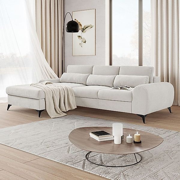Beautysofa Ecksofa MILAN L, mit Schlaffunktion günstig online kaufen