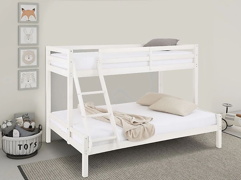 Lüttenhütt Kinderbett "Alpi, Stockbett, Etagenbett, untere Liegefläche 140c günstig online kaufen