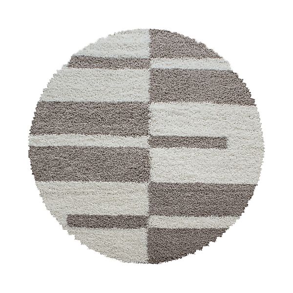 Teppium Teppich Kariert Design, Rund, Höhe: günstig online kaufen