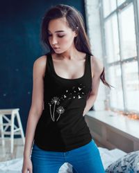 Neverless Tanktop Damen Tank-Top Pusteblume Vögel günstig online kaufen