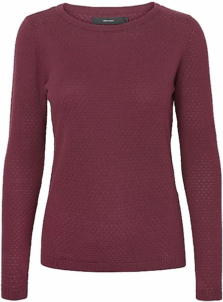 Vero Moda Rundhalspullover "VMCARE STRUCTURE LS O-NECK BLOUSE" günstig online kaufen