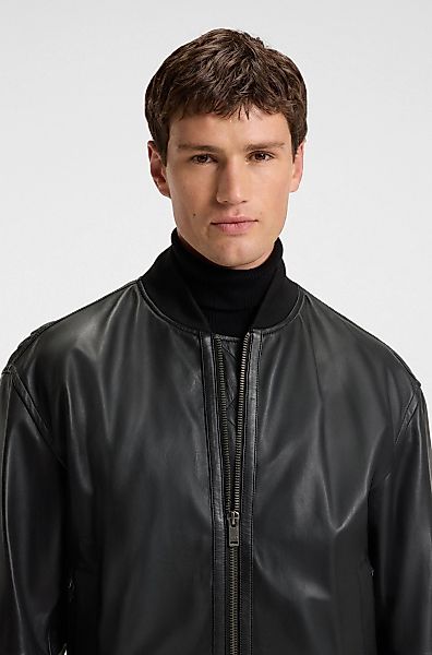 BOSS ORANGE Lederjacke "Jobrice", regular fit, weiches Material günstig online kaufen