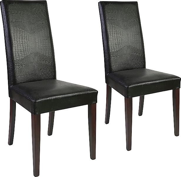 Home affaire Polsterstuhl "Java" (Set) 2 Stk.Kunstlederbezug mit Animalpräg günstig online kaufen
