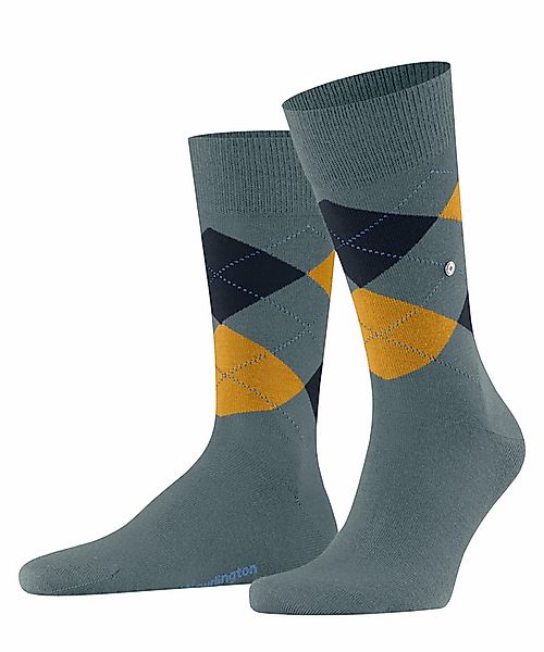 Burlington Edinburgh Herren Socken, 46-50, Grau, Argyle, Schurwolle, 21182- günstig online kaufen