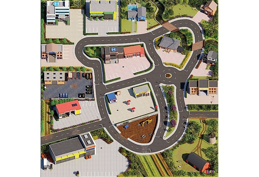 SkippiDoo Kinderteppich Straßenteppich Spielteppich Kinderzimmer Teppich Au günstig online kaufen