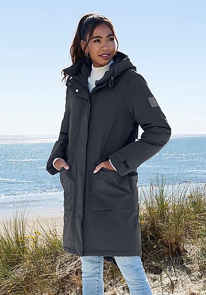 Elbsand Winterjacke mit verstellbarer Kapuze und aufgesetzten Taschen günstig online kaufen